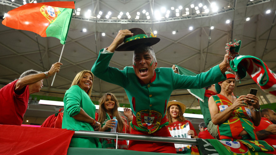 מונדיאל 2022: אוהדי נבחרת פורטוגל במשחקה נגד מרוקו
