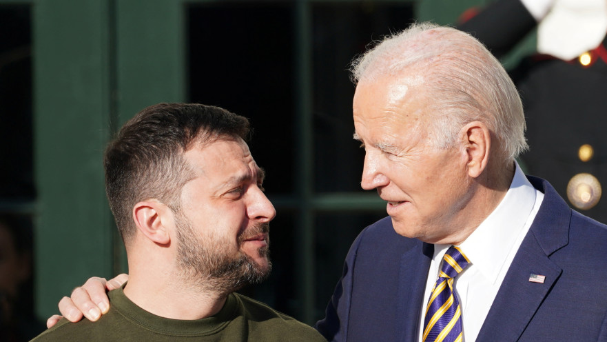 ביידן וזלנסקי בבית הלבן