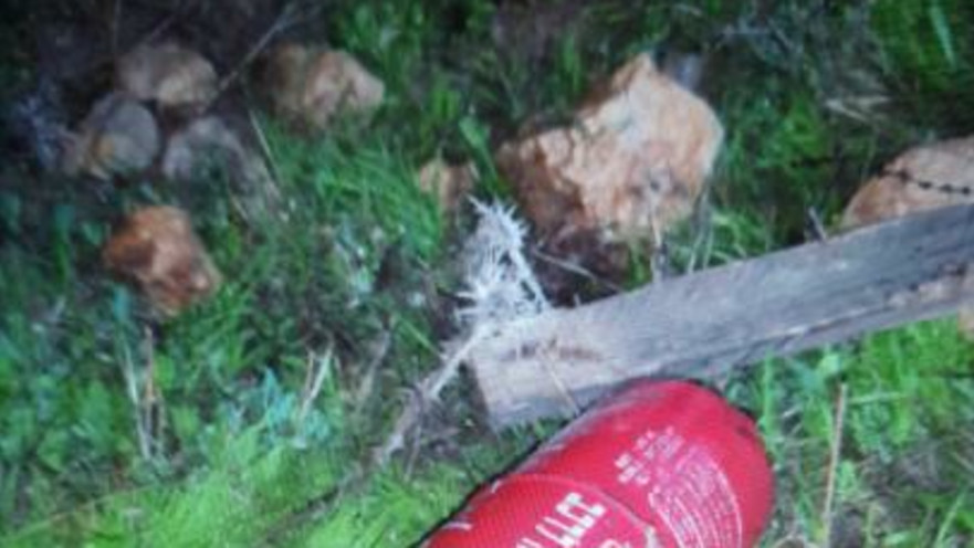 המטען מוסלק בתוך מטף שהוסגר במסגרת החקירה בשב״כ