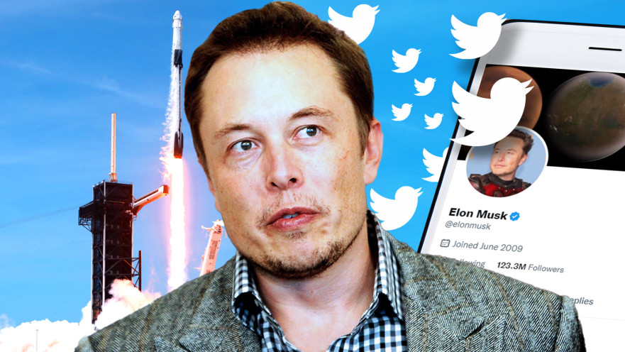 פלקון 9, אילון מאסק, טוויטר