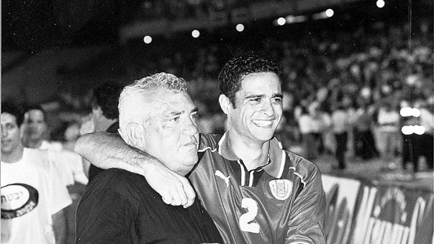 שלמה שרף בסיום המשחק נגד אוסטריה 