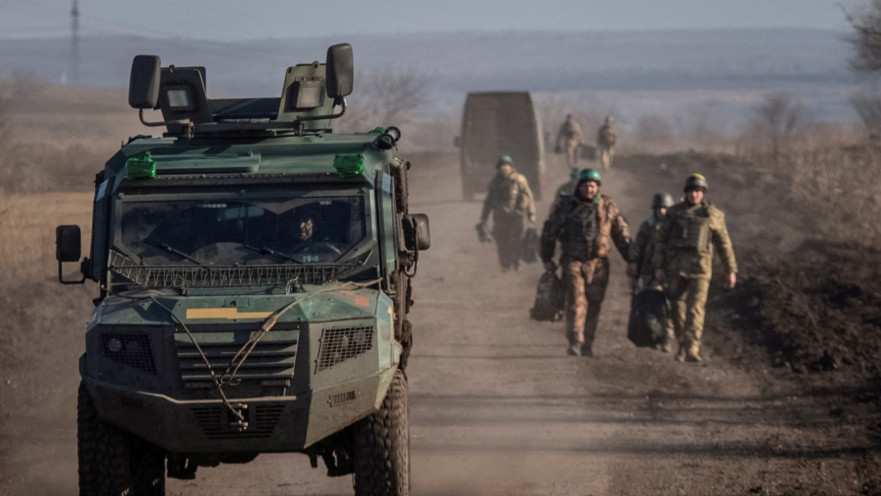 חיילים אוקראינים בחזית בסולדאר