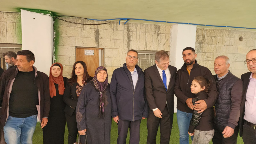 משה לאון ויואב קיש בביקור בשועפט