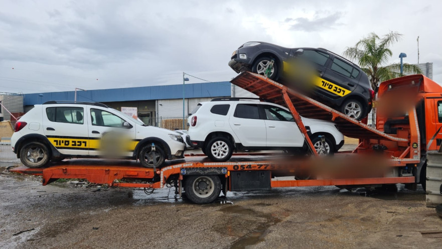 רכבי היוקרה שנתפסו אצל בעל חברת השמירה מתראבין 
