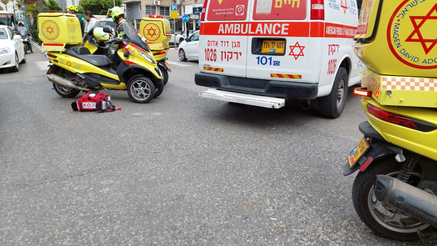 פונתה עם חבלת ראש