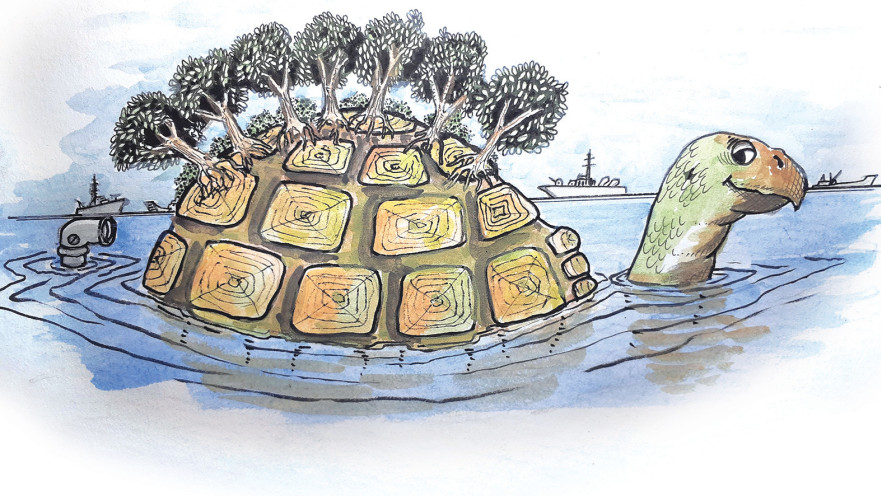 הלוגו של יער החובל שעיצב בוריס דב רונזטל