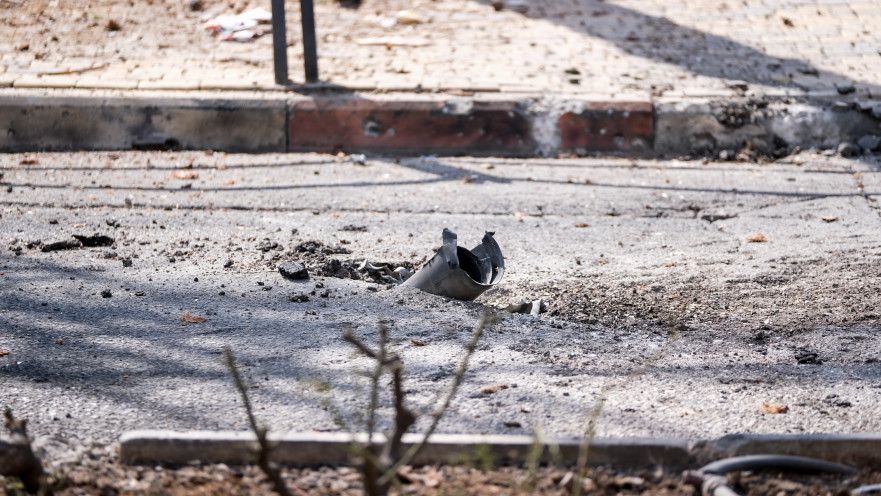 נפילת רקטה בשלומי