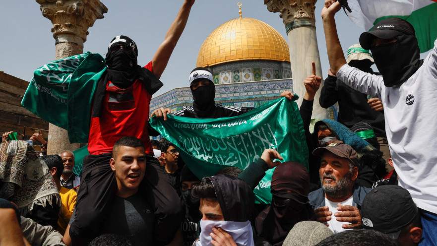 דגלי חמאס בהר הבית