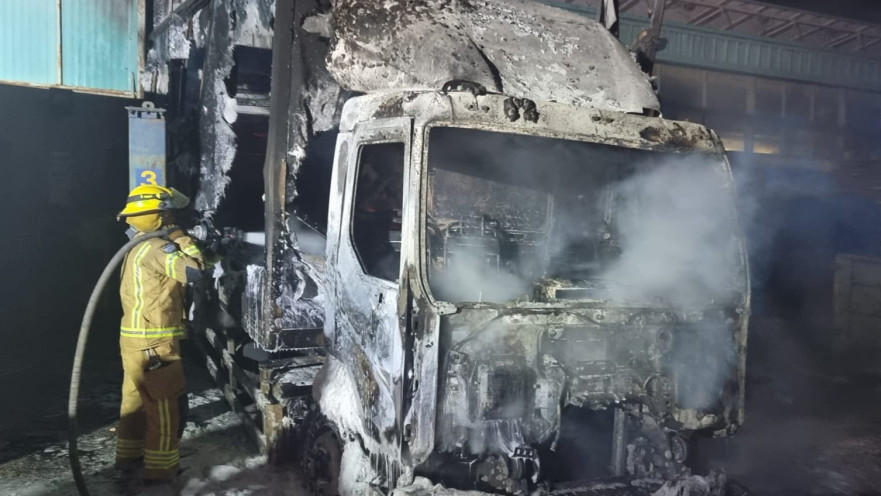 משאית נשרפה באזור הגליל