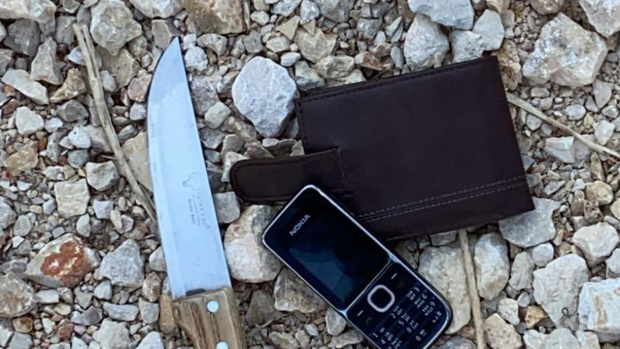 הסכין שנתפסה על המחבל