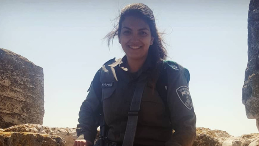 ספיר ליבנת גרין בעת ששירתה במג"ב