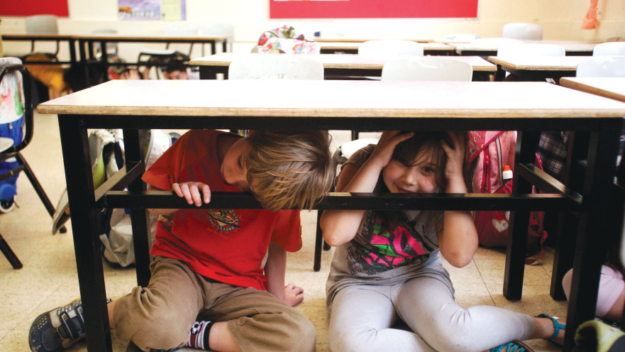 תרגיל התגוננות בבית ספר יסודי