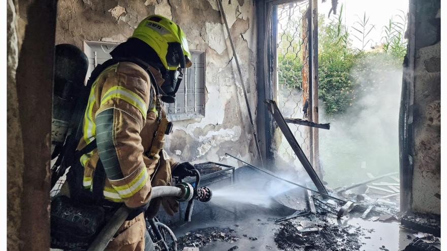 שריפה בבניין בבאר שבע 