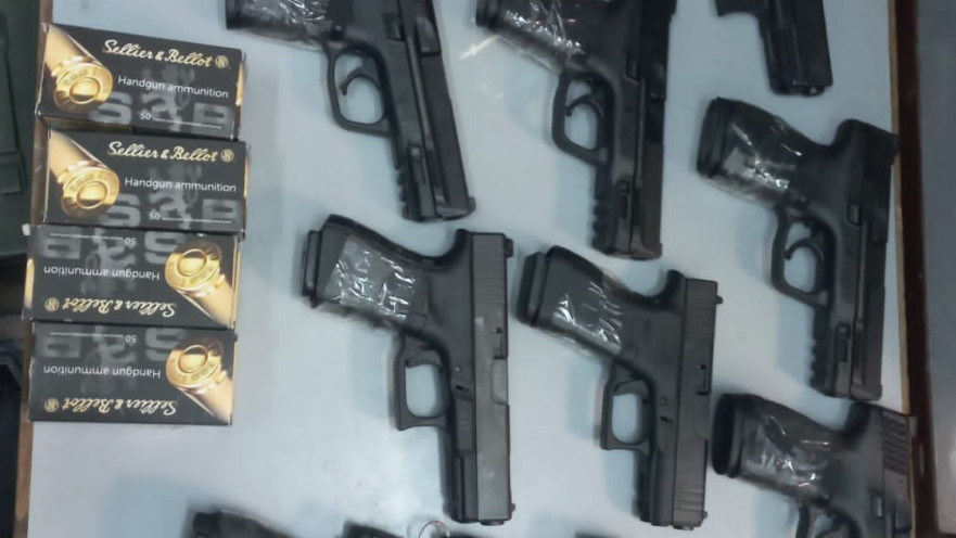 האקדחים שהוחרמו