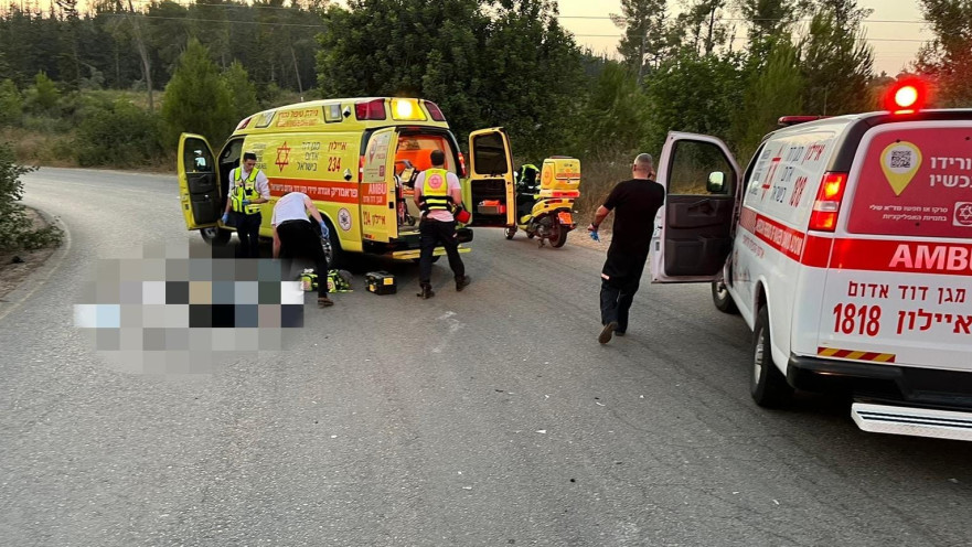 זירת התאונה במודיעין-מכבים-רעות