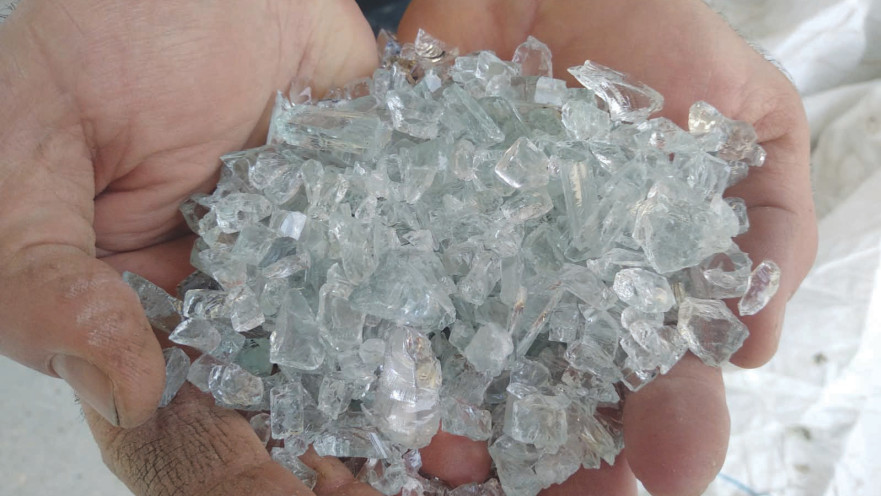 זכוכית ממוחזרת לשימוש בסינון שפכים