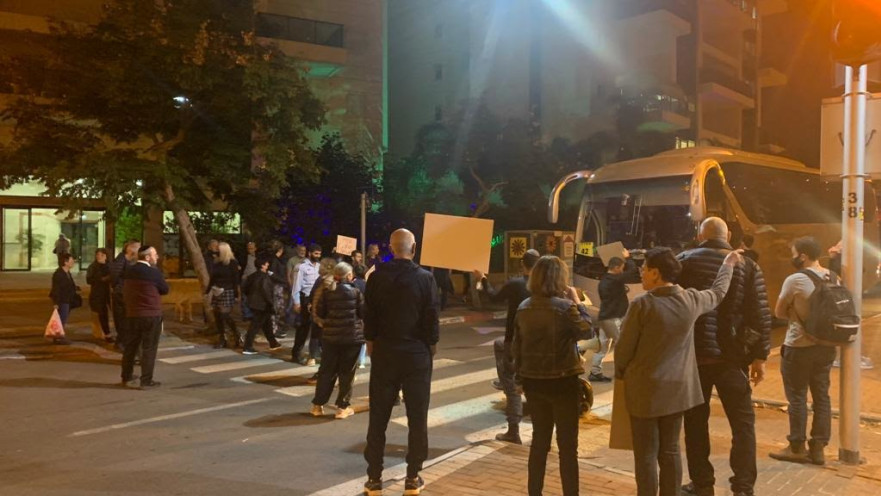 הפגנה נגד המסוף בדצמבר 2021. "הישג משמעותי ביותר למאבקם של התושבים"