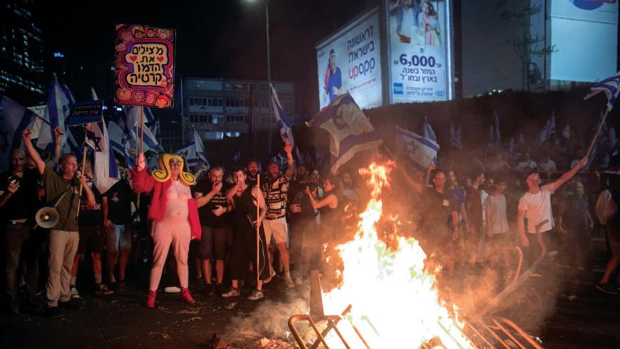הדלקת מדורה בנתיבי איילון בשבוע שעבר