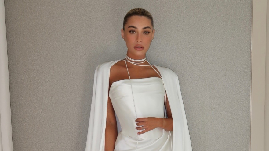 ניקול כהן בשמלה של בית האופנה מרגוט 