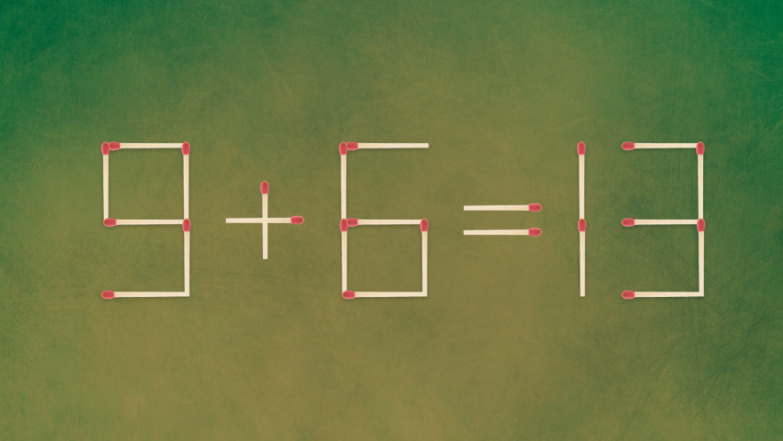 הזיזו רק שני גפרורים כדי לפתור את התרגיל