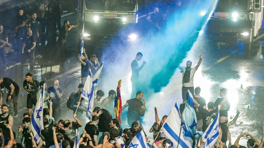 ההפגנה נגד הרפורמה במערכת המשפט