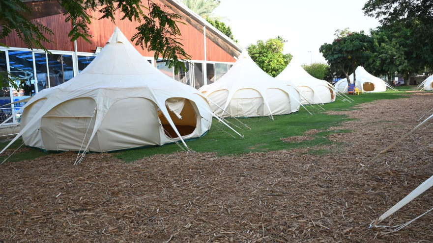 מתחם האוהלים בכפר המכביה