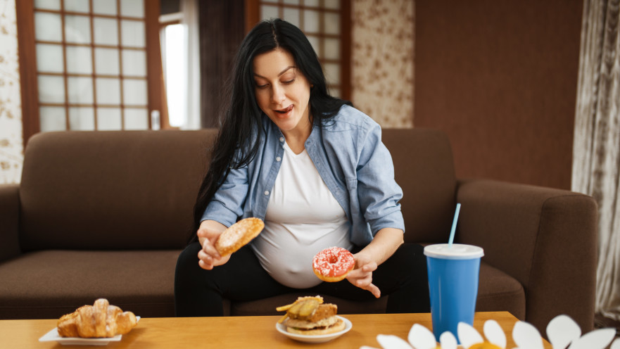 אכילה רגשית, הריון, אילוסטרציה