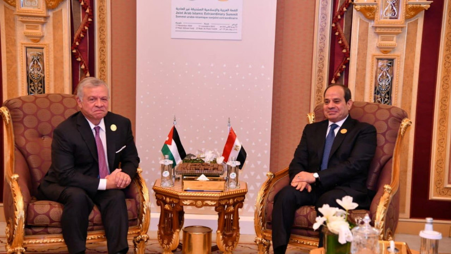 נשיא מצרים א-סיסי ומלך ירדן עבדאללה