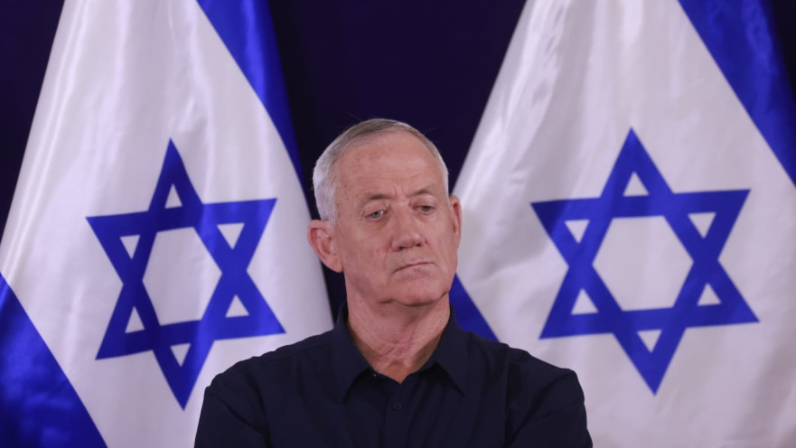 בני גנץ במסיבת עיתונאים