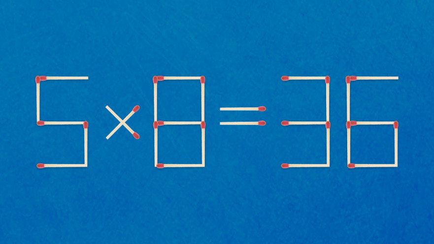 הזיזו רק גפרור אחד כדי לפתור את התרגיל הזה