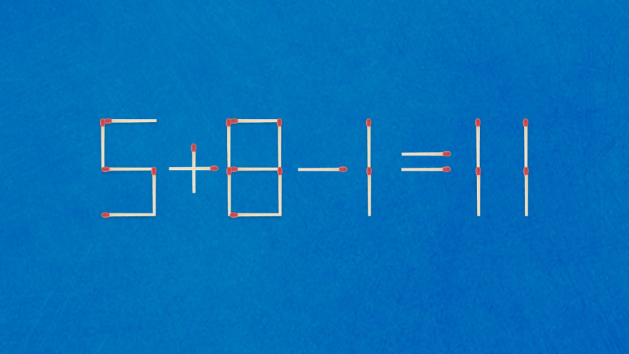 הזיזו רק גפרור אחד כדי לפתור את התרגיל הזה