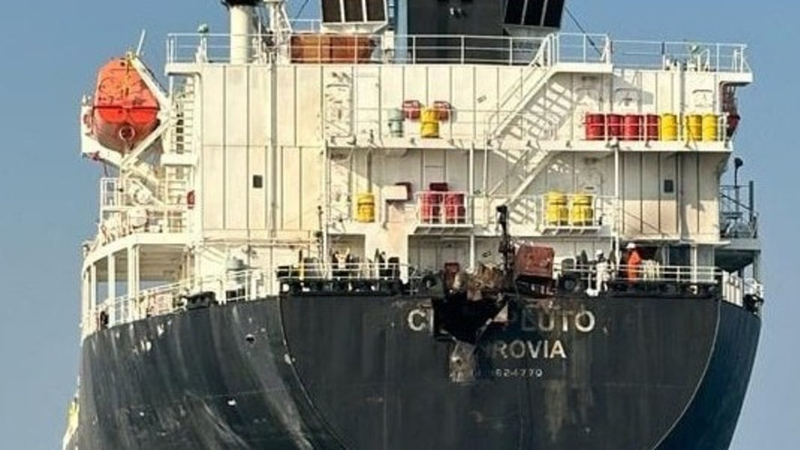 המכלית שנפגעה מכטב"מ איראני