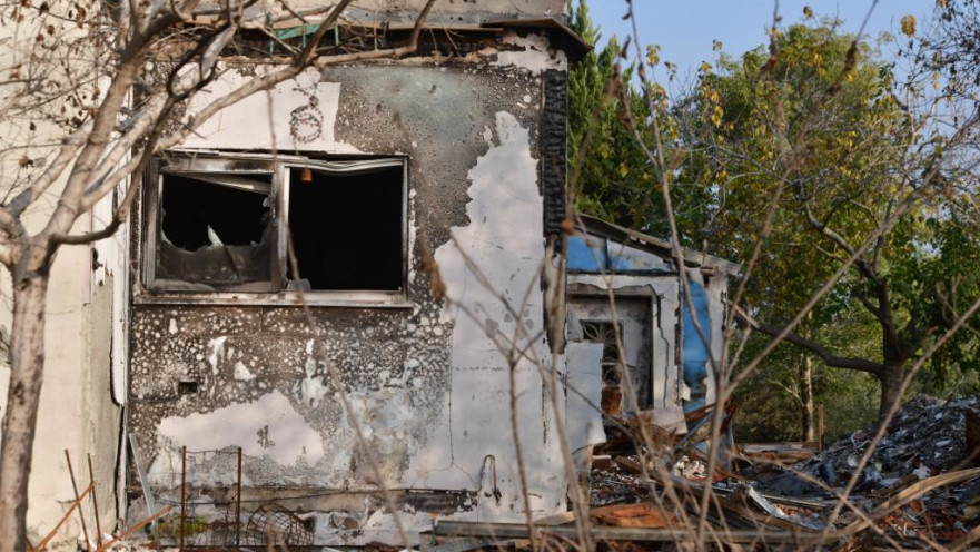 נזקי הטבח בקיבוץ בארי