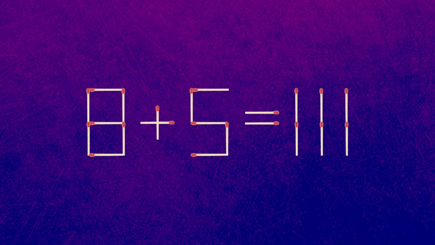 הזיזו רק שני גפרורים כדי לפתור את התרגיל