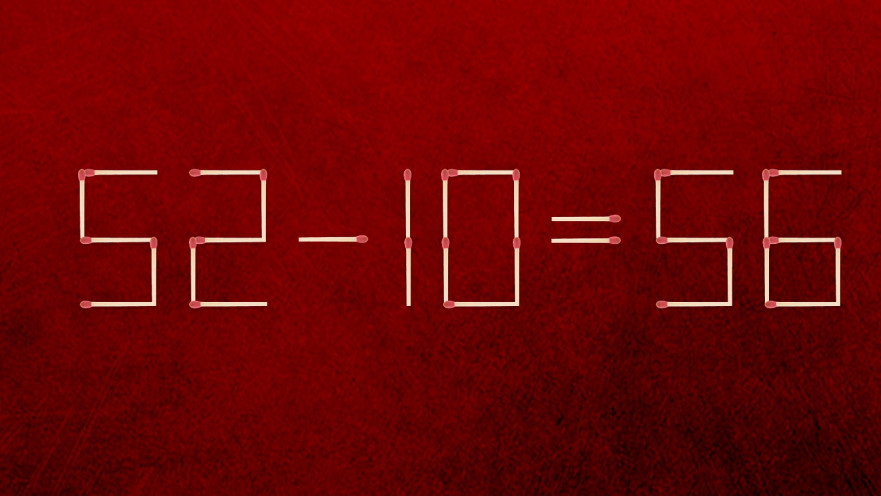 הזיזו רק שני גפרורים כדי לפתור את התרגיל