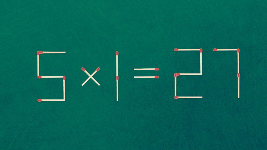 הזיזו רק שני גפרורים כדי לפתור את התרגיל