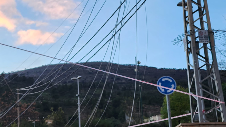 נזק לאחר נפילת רקטות בקריית שמונה