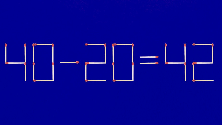 הזיזו רק שני גפרורים כדי לפתור את התרגיל