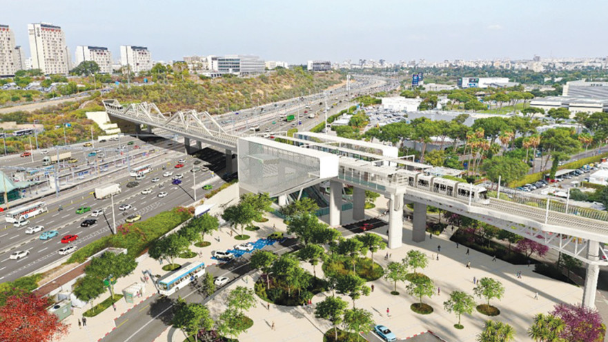 הדמיות הגשרים של הקו הירוק של הרכבת הקלה ותחילת העבודות