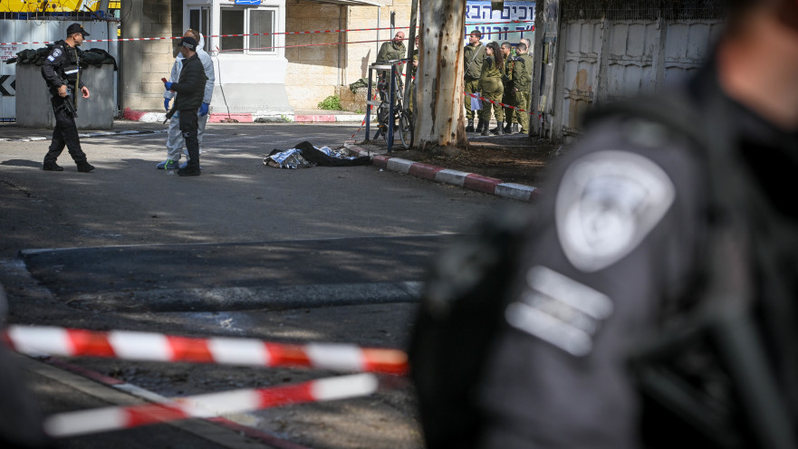 זירת הפיגוע בחיפה