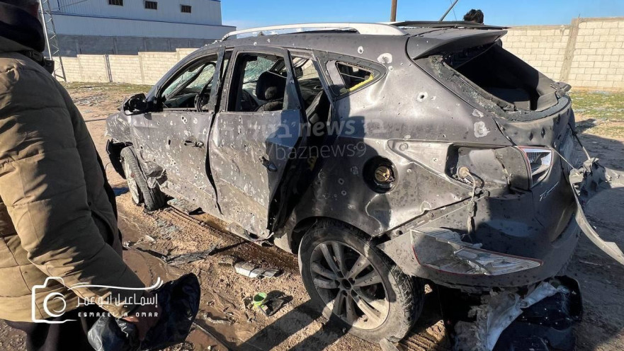 הרכב שהופצץ ברפיח