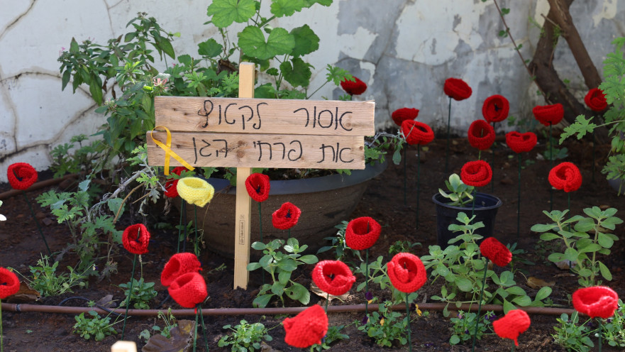 מיצג כלניות בבית הספר בן גוריון