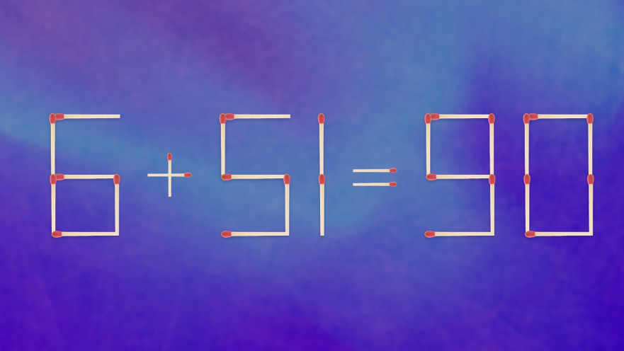 הזיזו רק שני גפרורים כדי לפתור את התרגיל