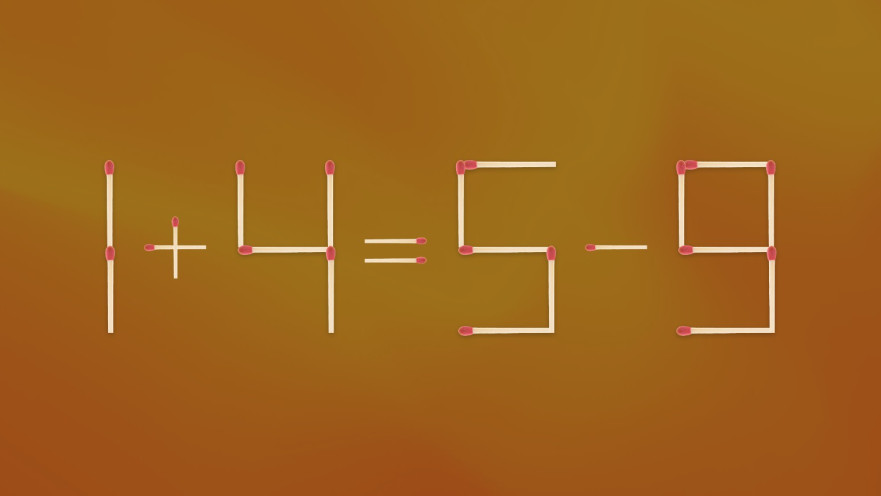 הזיזו רק גפרור אחד כדי לפתור את התרגיל הזה