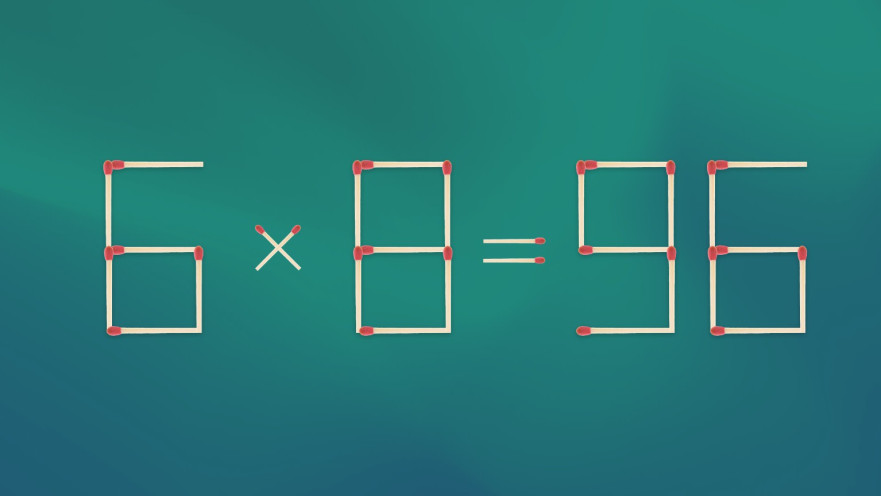 הסירו רק שני גפרורים כדי לתקן את התרגיל הזה