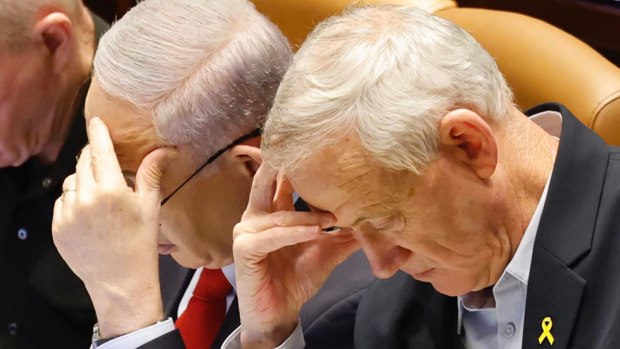 בנימין נתניהו, בני גנץ. הישיבה על הגדלת התקציב, מרץ 2024