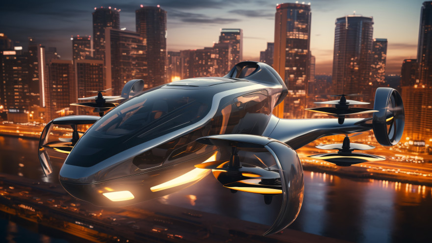 מונית מעופפת. אילוסטרציה