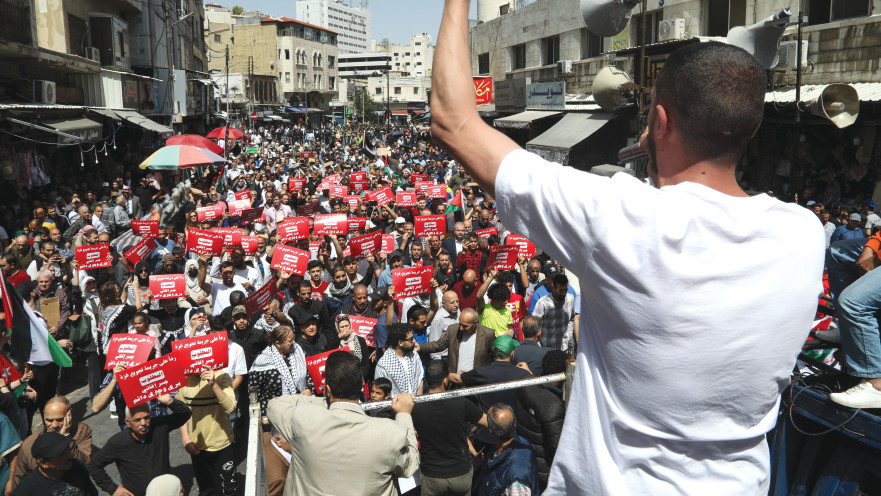 הפגנות תמיכה בחמאס שהתקיימו בתקופה האחרונה בעמאן בירת ירדן