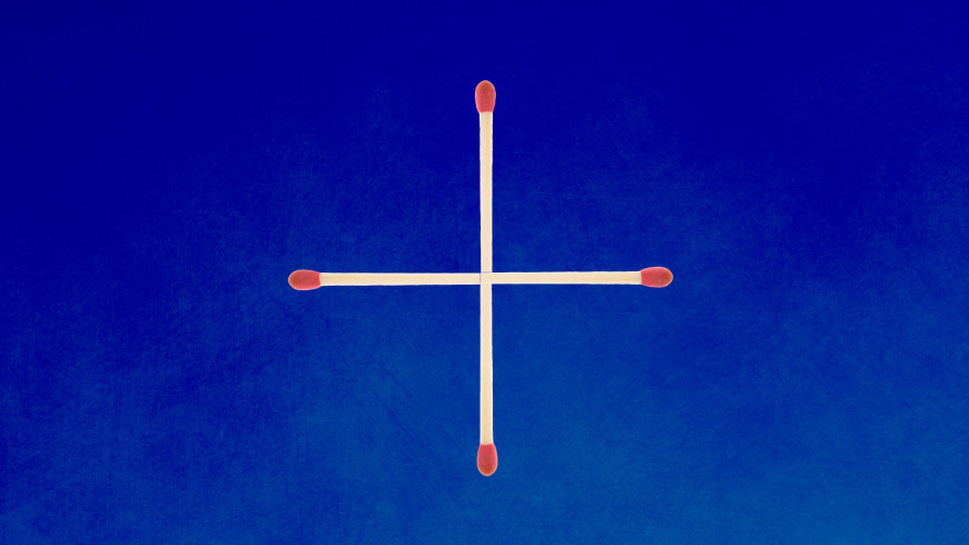 הזיזו רק גפרור אחד כדי לפתור את החידה