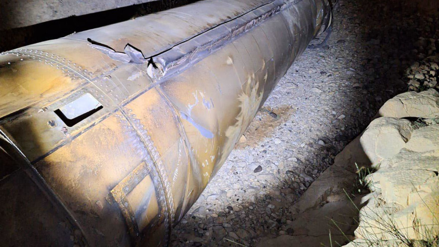 הטיל שאותר בערד, כנראה מהתקיפה האיראנית